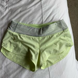 Women's Lime Green Lululemon shorts in excellent condition.
